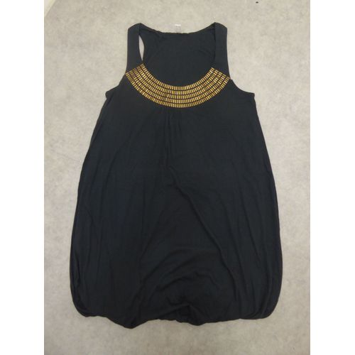 Robe Boule Sans Manche Noire Encolure Fantaisie Esprit De Corp - L