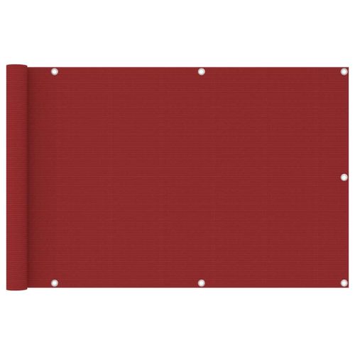Vidaxl Écran De Balcon Rouge 90x400 Cm Pehd