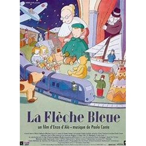 Affiche De Cinema Pliee (120x160cm) La Flèche Bleue