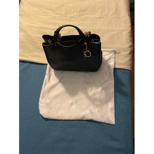 Sac cabas en cuir graine bleu de marque Michael Kors 