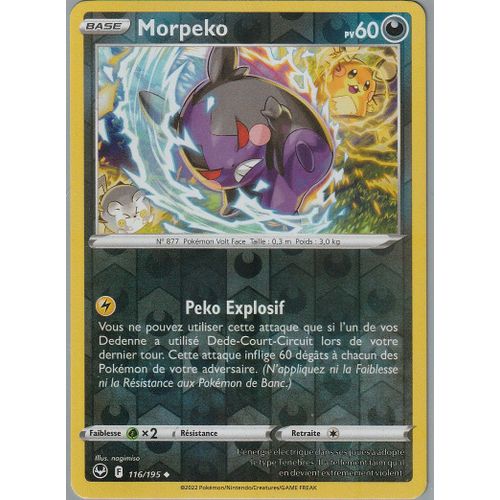 Carte Pokemon - Morpeko - 116/195 - Reverse - Eb12 Tempete Argentee -