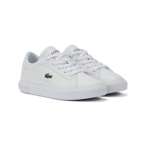 Lacoste Powercourt 721 1 Baskets Blanc Blanc Pour Enfants