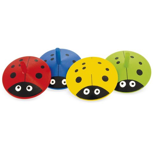 Lot De 4 Toupies Coccinelle