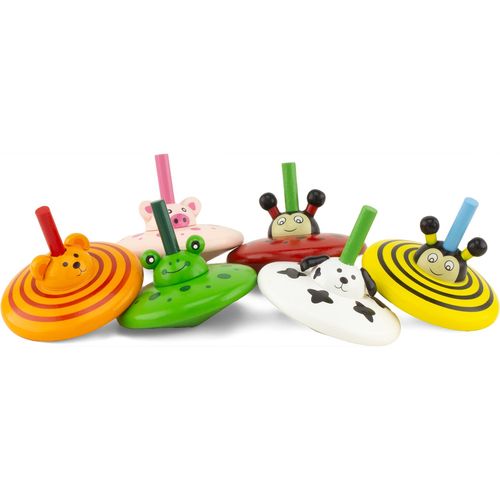 Lot De 6 Toupies Animaux