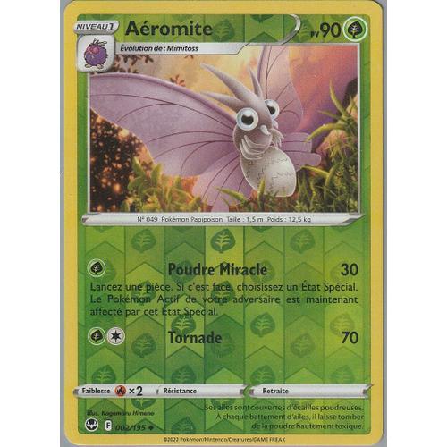 Carte Pokemon - Aeromite - 002/195 - Reverse - Eb12 Tempete Argentee -