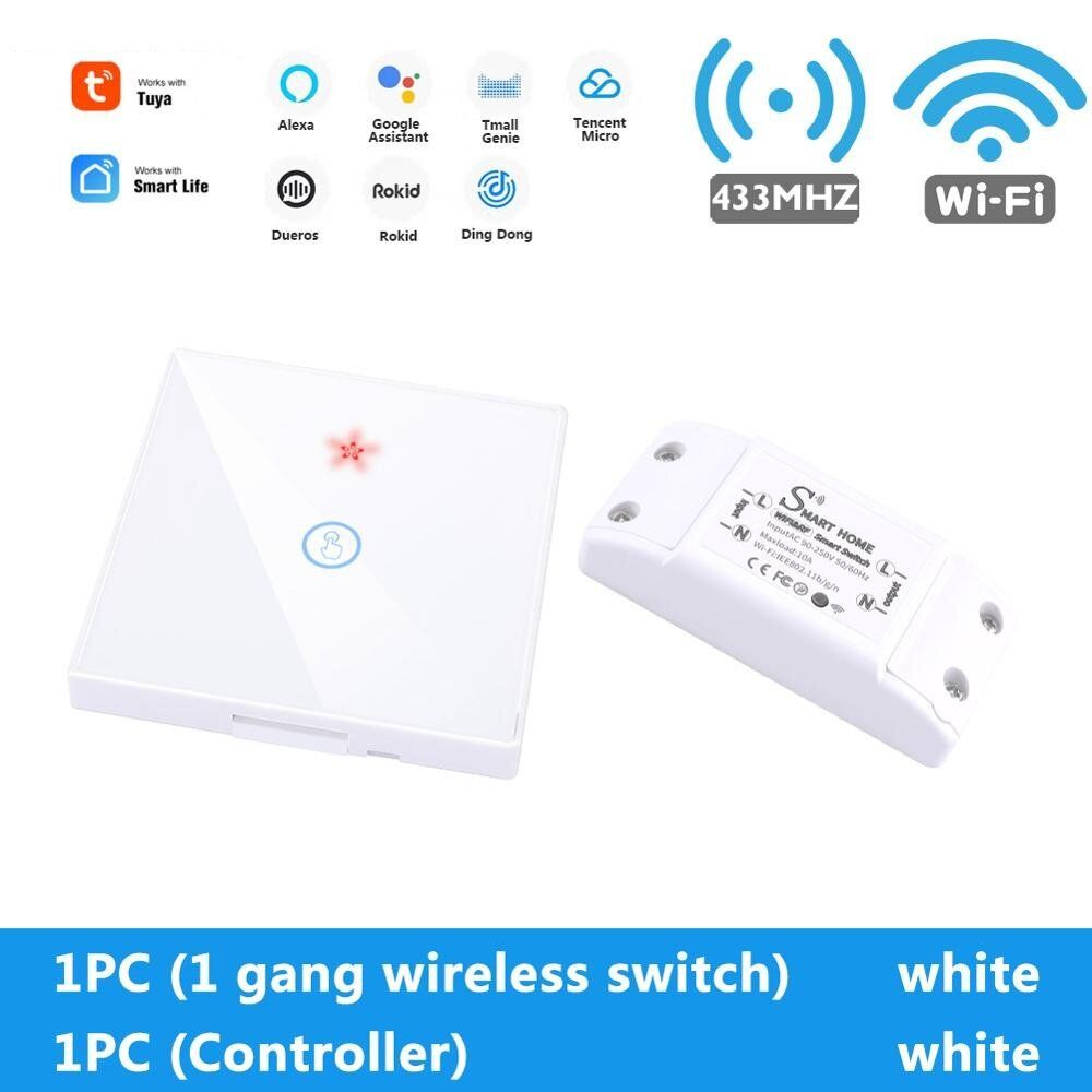 Interrupteur d'clairage WiFi 220V RF 433MHz avec disjoncteu...