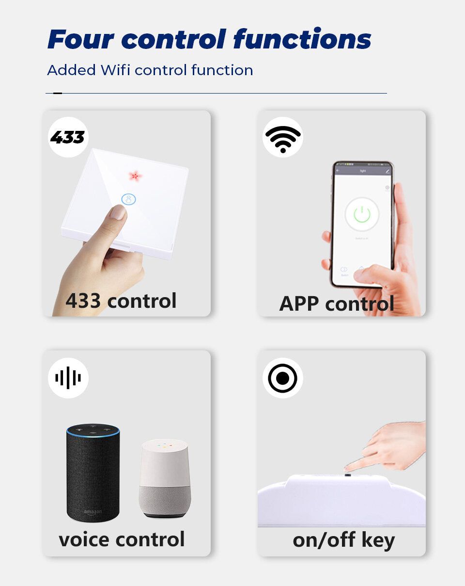 Interrupteur d'clairage WiFi 220V RF 433MHz avec disjoncteu... - 5