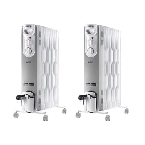 Pack SUPRA 2x Radiateurs à Bain d'Huile 2000W Thermostat Mécanique