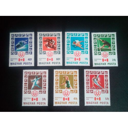 Timbre Hongrie Y T 2501 A 2507 Série: Jeux Olympiques D'été - Montréal 1976 ( 021206 )