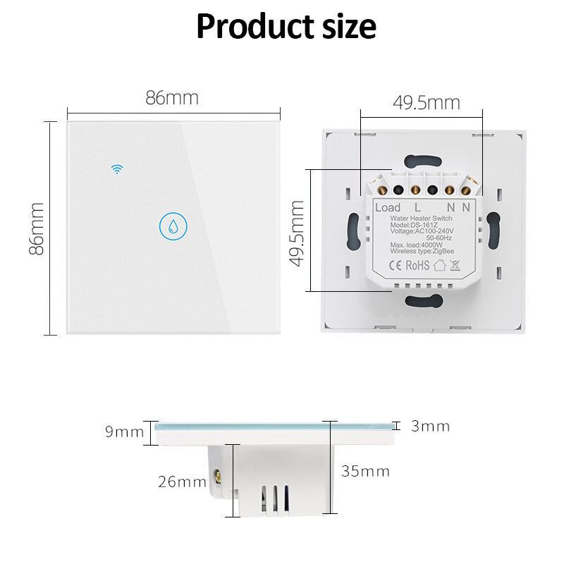 Smart 20A Haute Puissance Chauffe-Eau Commutateur APP Timing... - 6