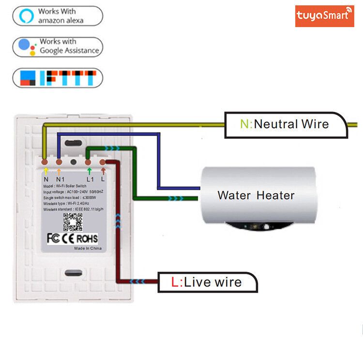 Smart Timing US Wi-Fi Chauffe-Eau Commutateur Tlphone Mobi... - 3