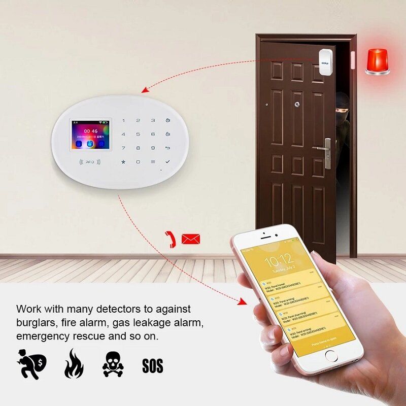 Systme d'alarme de scurit domestique intelligent WIFI GSM... - 5