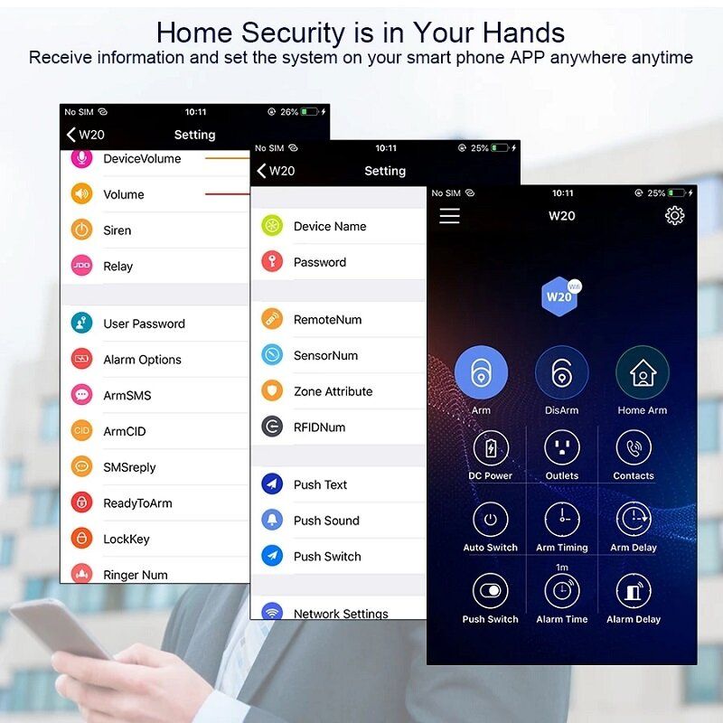 Systme d'alarme de scurit domestique intelligent WIFI GSM... - 7