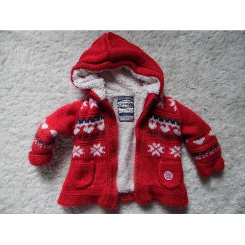 Gilet Chaud Intérieur Molletonné Bébé Fille "Creeks" Taille 6 Mois