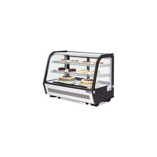 Vitrine 160 Litres de comptoir ventilée positive, 3 niveaux, noire, 200 W, 220 V - MONO