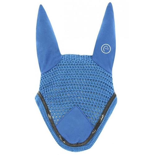 Bonnet Chasse-Mouches Equithème "Infinity" - Couleur : Bleu Électrique/Glitter, Taille : Cheval