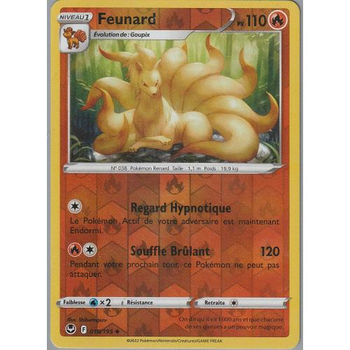 Carte Pokemon - Feunard - 018/195 - Reverse - Eb12 Tempete Argentee -