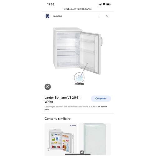 Frigo box Bomann VS2195.1 White 133 L