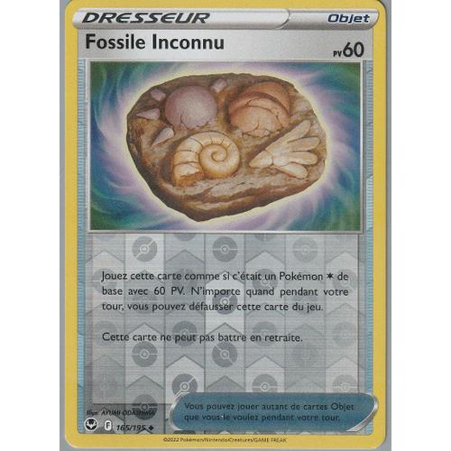 Carte Pokemon - Fossile Inconnu - 165/195 - Reverse - Eb12 Tempete Argentee -