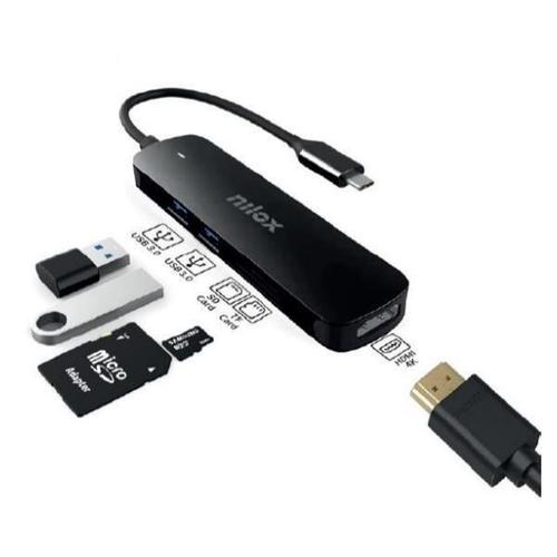 Nilox Dock Type C 3 2xusb 3.0, Hdmi, + Sd-tf