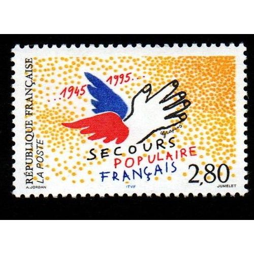Timbre France 1995 Secours Populaire- Espace Et Guyane