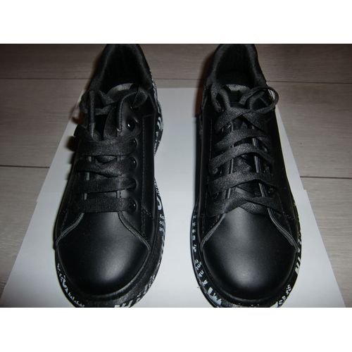 Sneakers Plateforme Noir Tag Taille 38