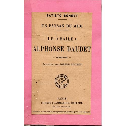 Batisto Bonnet Le Baïle Alphonse Daudet