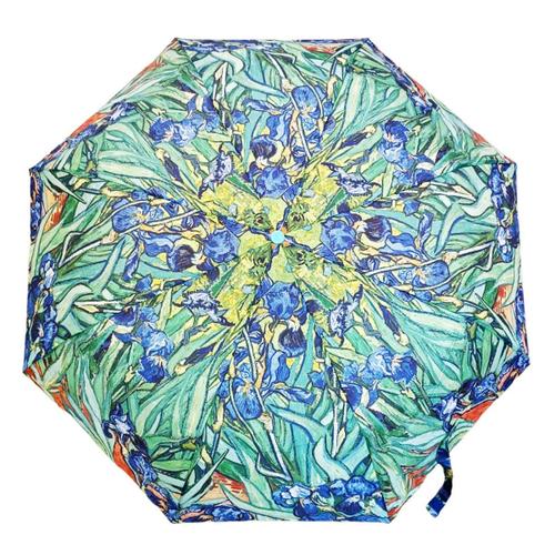 Promotion ! Parapluie Mini Automatique 'vincent Van Gogh' (Iris) - Fermé 30 Cm, Ouvert 100 Cm