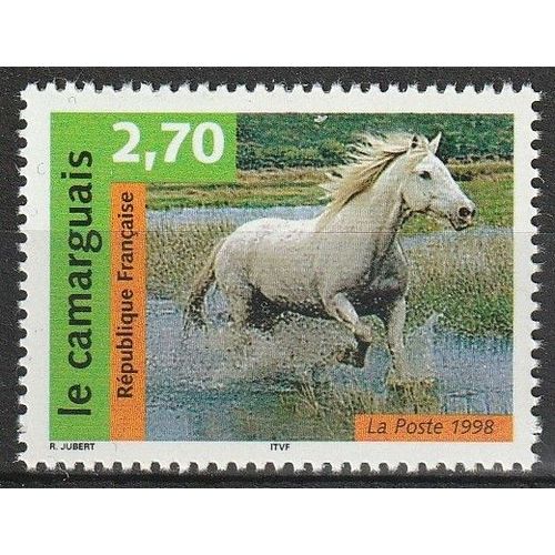 Serie Nature De France, Cheval Le Camarguais. Timbre Neuf** 1998 N° 3182