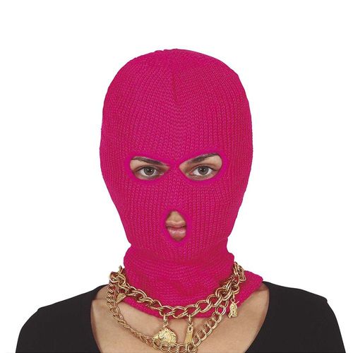 Cagoule Gangster 3 Trous Adulte Fuchsia Fluo