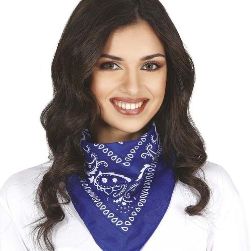 Bandana Polyester Bleu Motifs Paisley Adulte