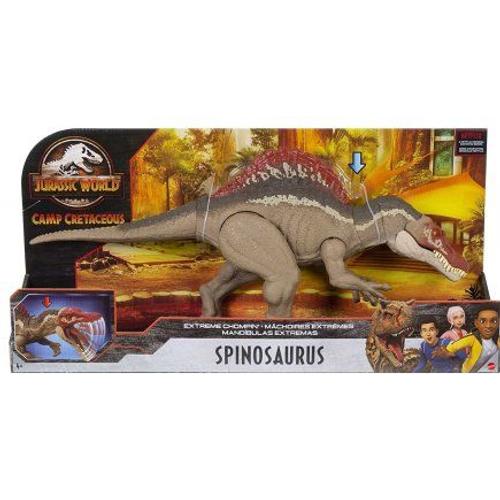 Dinosaure : Spinosaurus 50 Cm Articul? Machoires Extremes - Jurassic World - Set Grand Dino + 1 Carte Offerte
