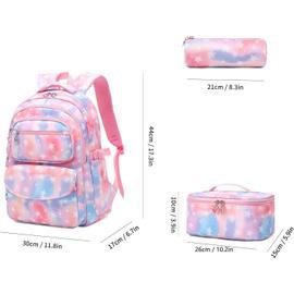 Tanou Sac a Dos Fille Primaire, 3 Pièces avec Trousse et Sac Isotherme,  Cartable Enfant pour Scolaire Primaire, 22 litres Cartable Ecole pour Fille  7-14 Ans, Violet : : Mode