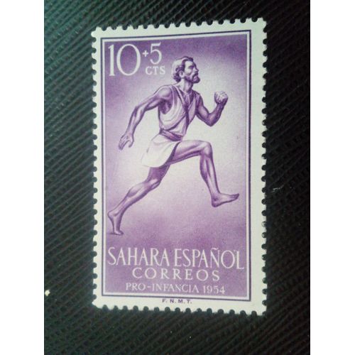 Timbre Sahara Espagnol Y T 100 Course 1954 ( 031206 )