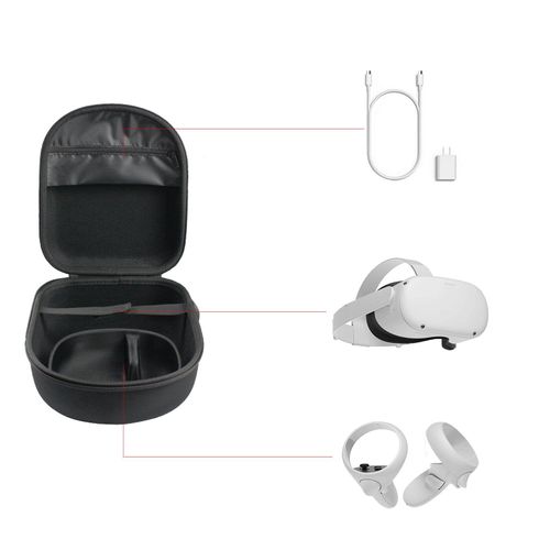 Sac De Rangement Eva Pour Lunettes Oculus Quest 2 Vr Protégez Le Sac De Transport Compact Et Facile À Transporter Résistant Aux Rayures Pour Casque Vr