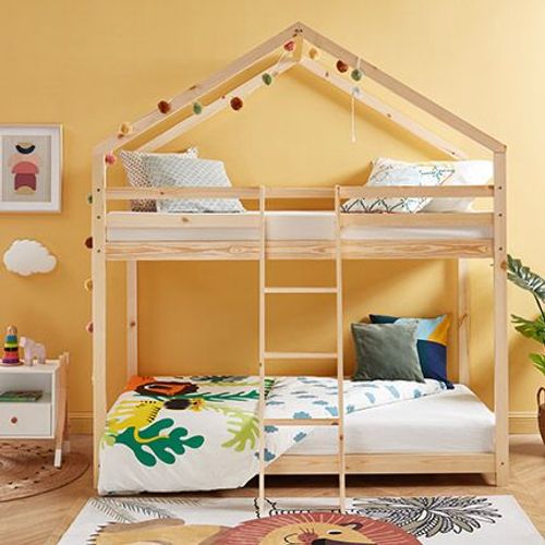Lits Superposés Cabane 90x190 Cm Naturel - Osny