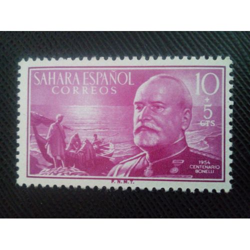 Timbre Sahara Espagnol Y T 107 Emilio Bonelli (1824-1926) 1955 ( 031206 )