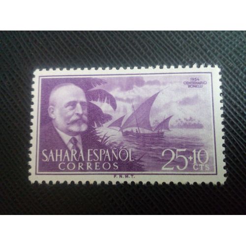 Timbre Sahara Espagnol Y T 108 Emilio Bonelli (1824-1926) 1955 ( 031206 )