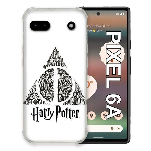 Coque Pour Google Pixel 6a Harry Potter Hollows Triangle Blanc