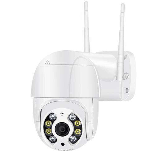 mégapixels 8 LEDs Caméra dome de vitesse WIFI intelligente 4x 1080P Vision nocturne couleur IP66 Moniteur de sécurité à domicile extérieur Prise en charge CCTV ONVIF NVR, prise UE
