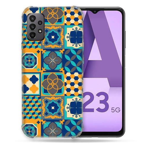 Coque Pour Samsung Galaxy A23 5g Texture Carreau Ciment Orange