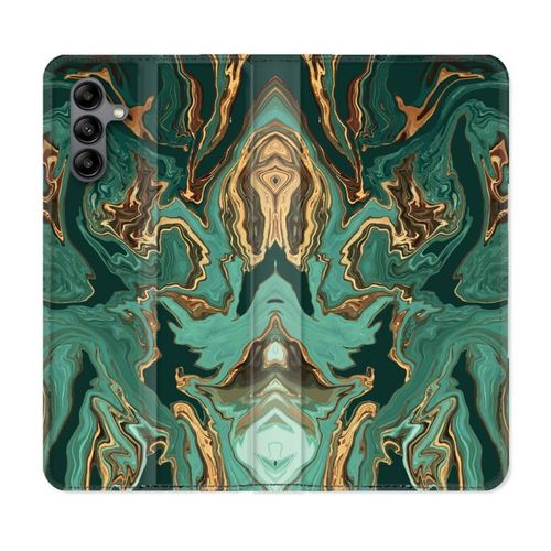 Housse Cuir Portefeuille Pour Samsung Galaxy A04s Texture Marbre Vert