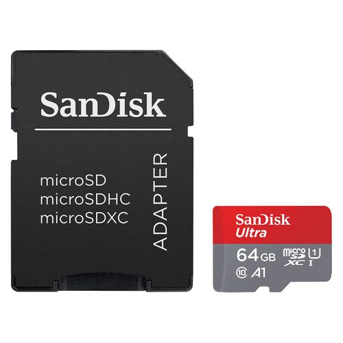 sandisk 64GB Ultra microSDXC 140MB/s+SD Adapter