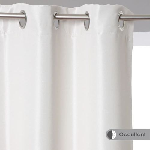 Rideau Occultant Satin - 140 X 260 Cm - Ivoire