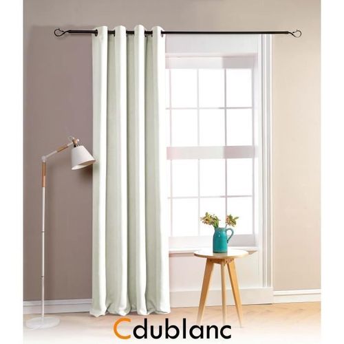 Dublanc Rideau Occultant 140x260cm Blanc Casse.