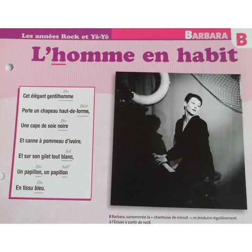 Fiche Chanson L'homme En Habit Barbara