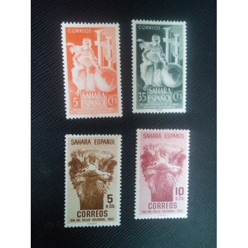 Timbre Sahara Espagnol Y T 85/86 - 88/89 Divers 1952 / 53 ( 031206 )