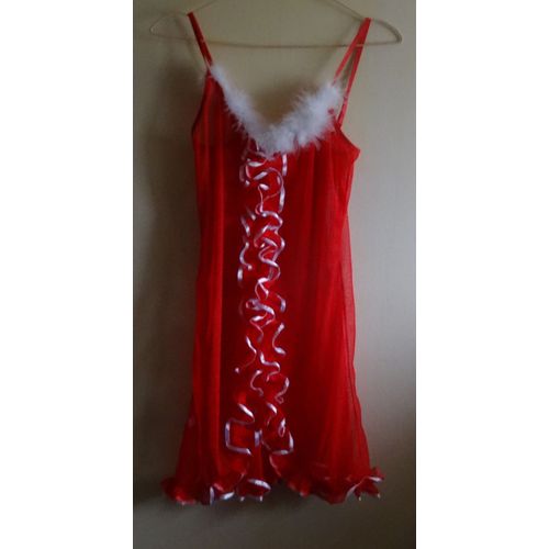 Nuisette Noel Aldente+ String Rouge Et Blanche T M