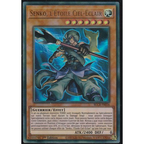 Carte Yu-Gi-Oh - Senko L'etoile Ciel-Eclair - Blcr-Fr036 - Ultra-Rare -