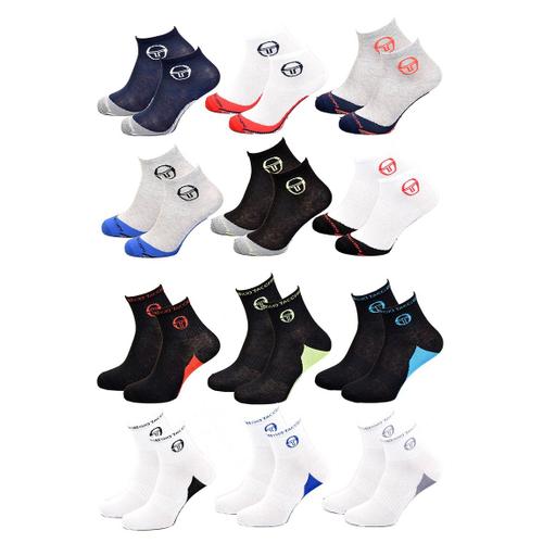 Chaussettes Enfant Sergio Tacchini Socquettes En Coton Majoritaire Pack De 12 Paires Surprise Tiges 2 Tiers